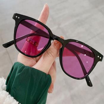 23新款韓版黑框防藍光眼鏡近視框架裝飾眼鏡抖音熱框簡約太陽眼鏡