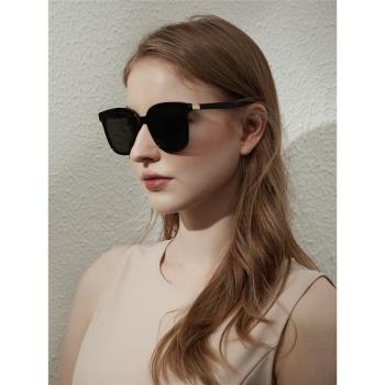 2023新款夏高級感大框墨鏡女小眾款圓臉顯瘦防紫外線遮陽太陽眼鏡