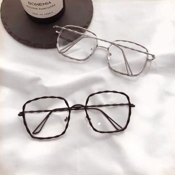 2017新款平光眼鏡架可配近視光學眼鏡女韓版大框顯瘦圓臉眼鏡男潮
