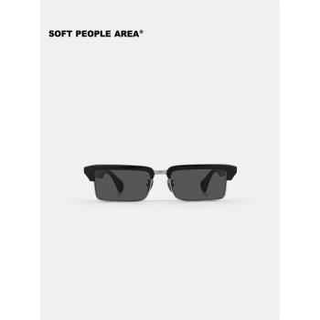 SOFT PEOPLE AREA —CHUCKBASS（墨鏡）波士頓方形眉線框板材眼鏡
