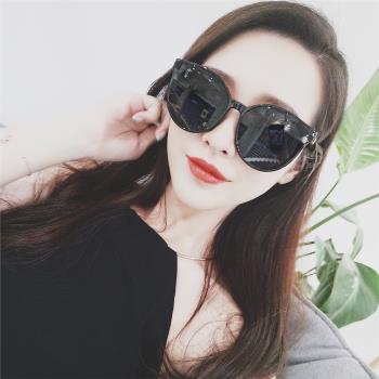 圓臉顯瘦韓國明星同款偏光女墨鏡
