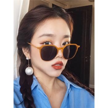 ulzzang大框太陽鏡女方框ins茶色墨鏡女韓版潮網紅復古眼鏡街拍潮