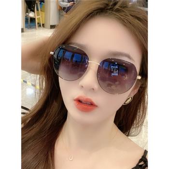 香港I.Tgreg新款太陽鏡女潮防紫外線防曬圓臉墨鏡夏海邊個性休閑