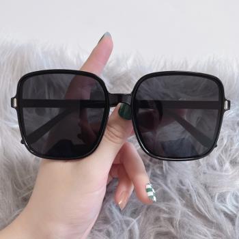 2024新款漸變色太陽鏡女 ins大框方形墨鏡韓版時尚防曬眼鏡