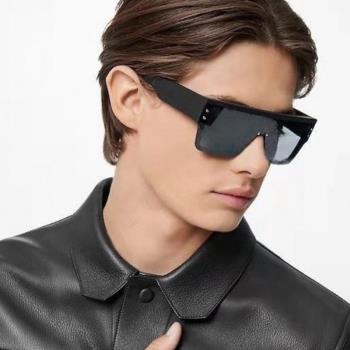 UVA太陽鏡方形連體2023新款防紫外線太陽眼鏡歐美個性大框墨鏡潮