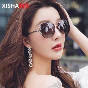 太陽鏡女2025年新款夏季大臉大框偏光眼鏡防紫外線墨鏡圓長臉女潮