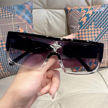 新款星星太陽鏡防紫外線歐美級感時尚潮流墨鏡女方框個性眼鏡