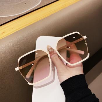 Viney新款太陽鏡2024氣質墨鏡女大臉顯瘦素顏夏偏光防紫外線眼鏡