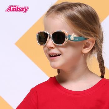 安比 兒童太陽眼鏡女偏光防紫外線太陽鏡可愛舒適遮陽鏡寶寶墨鏡