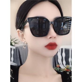 香港I.Tgreg大方框黑色偏光墨鏡女圓臉網紅街拍太陽鏡防紫外線鏡