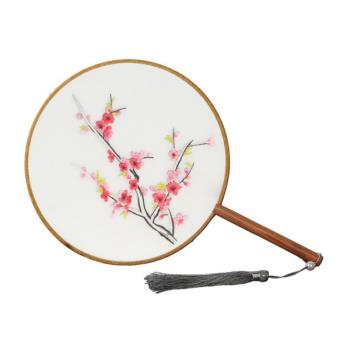 古典團扇歐式法式刺繡扇子diy手工材料包初學者搭配漢服中國風。