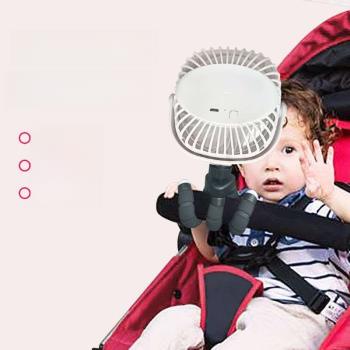 。嬰兒推車小風扇可充電隨身迷你型風大宿舍床上靜音手持電風扇便