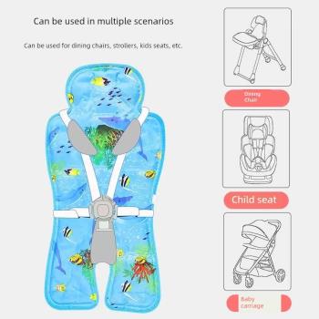 嬰兒車涼席安全座椅涼墊推車寶寶餐椅墊坐靠凝膠冰墊冰枕夏季通用