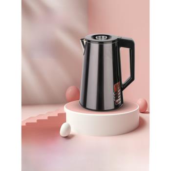 茶吧機專用燒水壺通用壺304不銹鋼雙層防燙電熱水壺小五環單壺