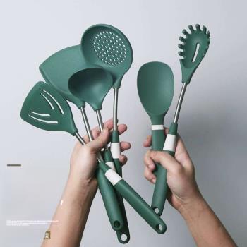 Silicone spatula kitchen non-stick cookware set stir-fry spo