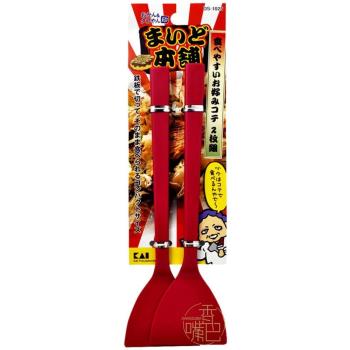 香嘴巴日本進口貝印鐵板燒鏟子耐高溫煎鏟矽膠2支一組煎餅烙餅