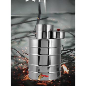 新農村家用柴火灶水箱水壺箱體不銹鋼加厚耐用拆卸大號戶外燒水壺