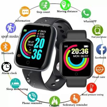 Y68 Smart Watch Color Screen Step Counting Multi Sport Mode