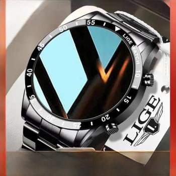 LIGE 2024 Smart Watch Men Full Circle Touch Screen Bluetooth