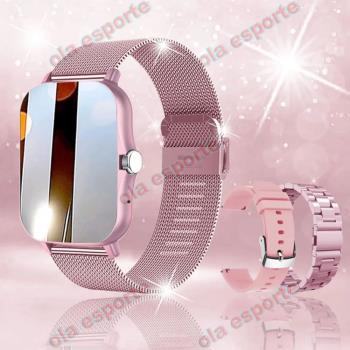 New +3pc Straps Smart Watch Women Men Smartwatch Sport Smart