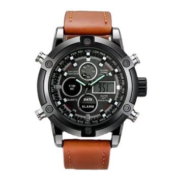 Double display electronic outdoor LED watch sports mens wat