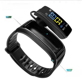 Y3PLUS藍牙耳機通話智能手環來電震動提醒運動計步心率/睡眠監測