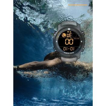 智能手環游泳運動金屬腕表心率步數藍牙卡路里消耗防水戰術圓手表