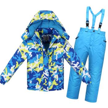 兒童滑雪服套裝加厚男童女童冬季戶外新款親子款迷彩防水保暖