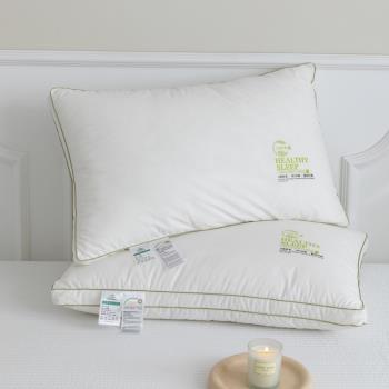 杜邦纖維可水可機洗全棉枕頭單人純棉超柔軟舒適枕芯不變形一只裝
