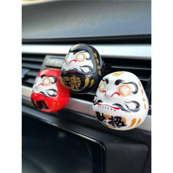 日系JDM改裝達摩掛件招財貓汽車空調出風口個性裝飾擺件中控掛飾
