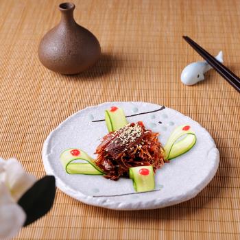 圓形小菜碟料理陶瓷平盤日式餐具