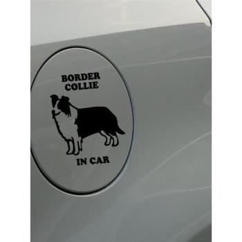 個性寵物車貼 邊境牧羊犬汽車貼紙 油箱貼 劃痕貼 動物防水車貼