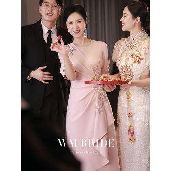 若桃媽媽高階氣質喜婆婆婚宴禮服