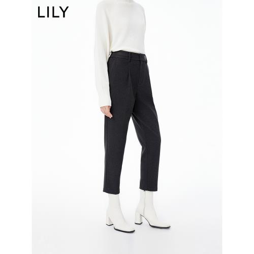 LILY時尚設計感顯瘦高腰西裝褲