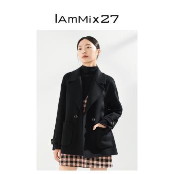 IAmMIX27全羊毛百搭落肩保暖外套