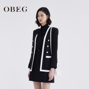 OBEG公訴明星同款時尚收腰外套