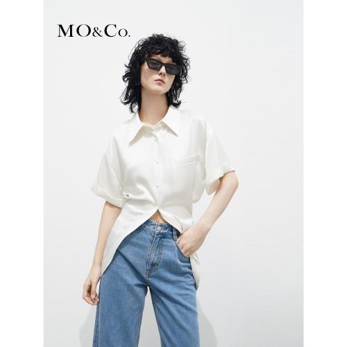 MOCO三醋酸立裁收腰設計感襯衫