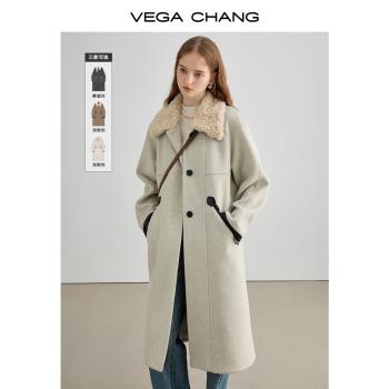 VEGA CHANG中長款保暖毛呢外套