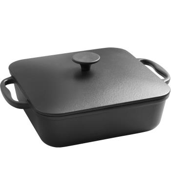 典匠琺瑯方形煎鍋平底鍋不生銹鑄鐵生鐵加厚家用多功能煲湯鍋