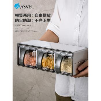 ASVEL日本廚房不銹鋼塑料調味罐