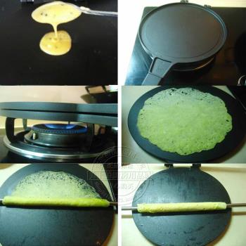 三能家用烘焙DIY蛋卷酥不沾脆皮雞蛋卷模具SN4971 燃氣灶明火可用