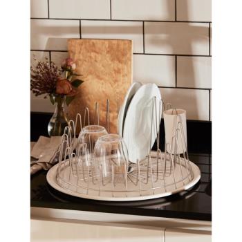意大利Alessi ATempo廚房置物架餐具碗碟架不銹鋼瀝水架杯架