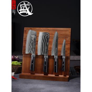 日本三本盛刀具套裝大馬士革菜刀廚刀組合套裝不銹鋼套刀切菜旬刀