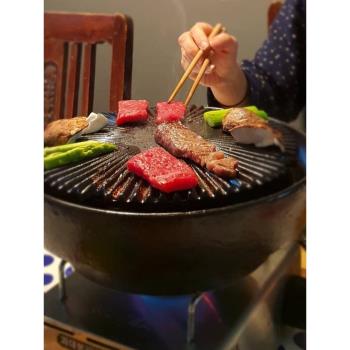 日本長谷園伊賀燒烤盤室內小型烤肉爐薄型陶瓷爐家用無煙大號陶板