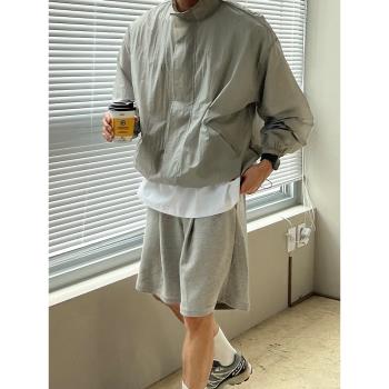 碧舍夏季新款男士防曬上衣韓版寬松高階感透氣防曬服薄款立領長袖