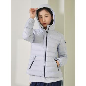 羽絨碼頭【鵝絨700+】輕薄時尚羽絨服女短款秋冬百搭修身連帽外套