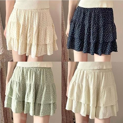 2024春夏新款蛋糕裙碎花蓬蓬裙高腰顯瘦少女風短裙bm半身裙芭蕾裙