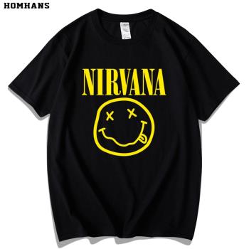 紅韓Nirvana樂隊金屬搖滾T恤短袖