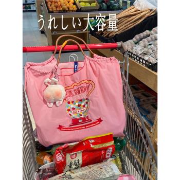 小紅書日系刺繡環保袋購物袋手提袋ball chain包大容量手提單肩