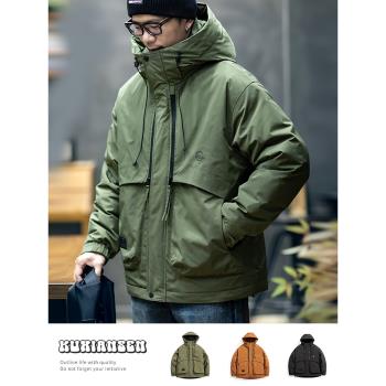 工裝沖鋒衣休閑外套男款羽絨服